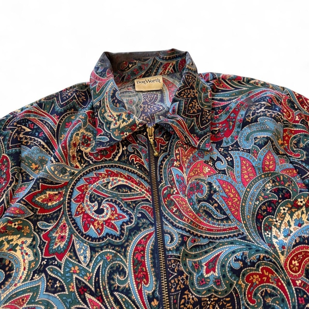 Vintage Bon Worth Paisley Bomber Jacket - Picture 6 of 6